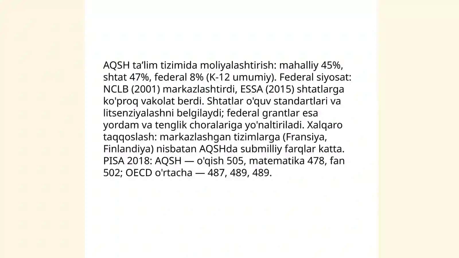 AQSH taʼlim tizimining qiyosiy tahlili 4