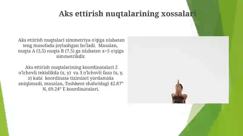 Aks ettirish nuqtalarini aniqlash 4