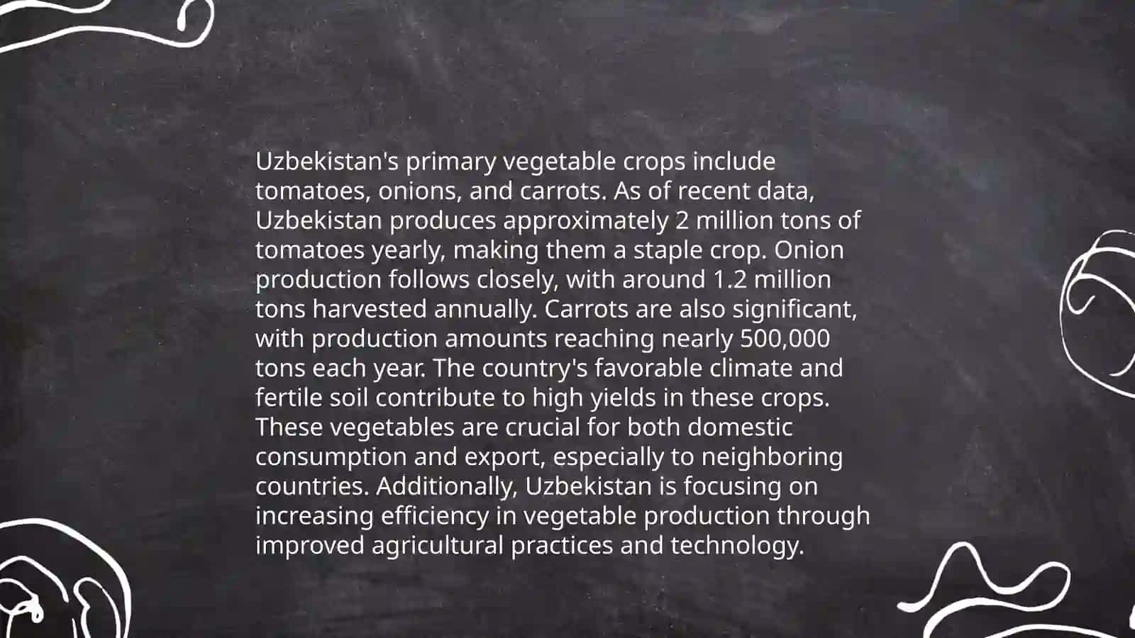 Climate Conditions for Vegetable Growth in Uzbekistan 4