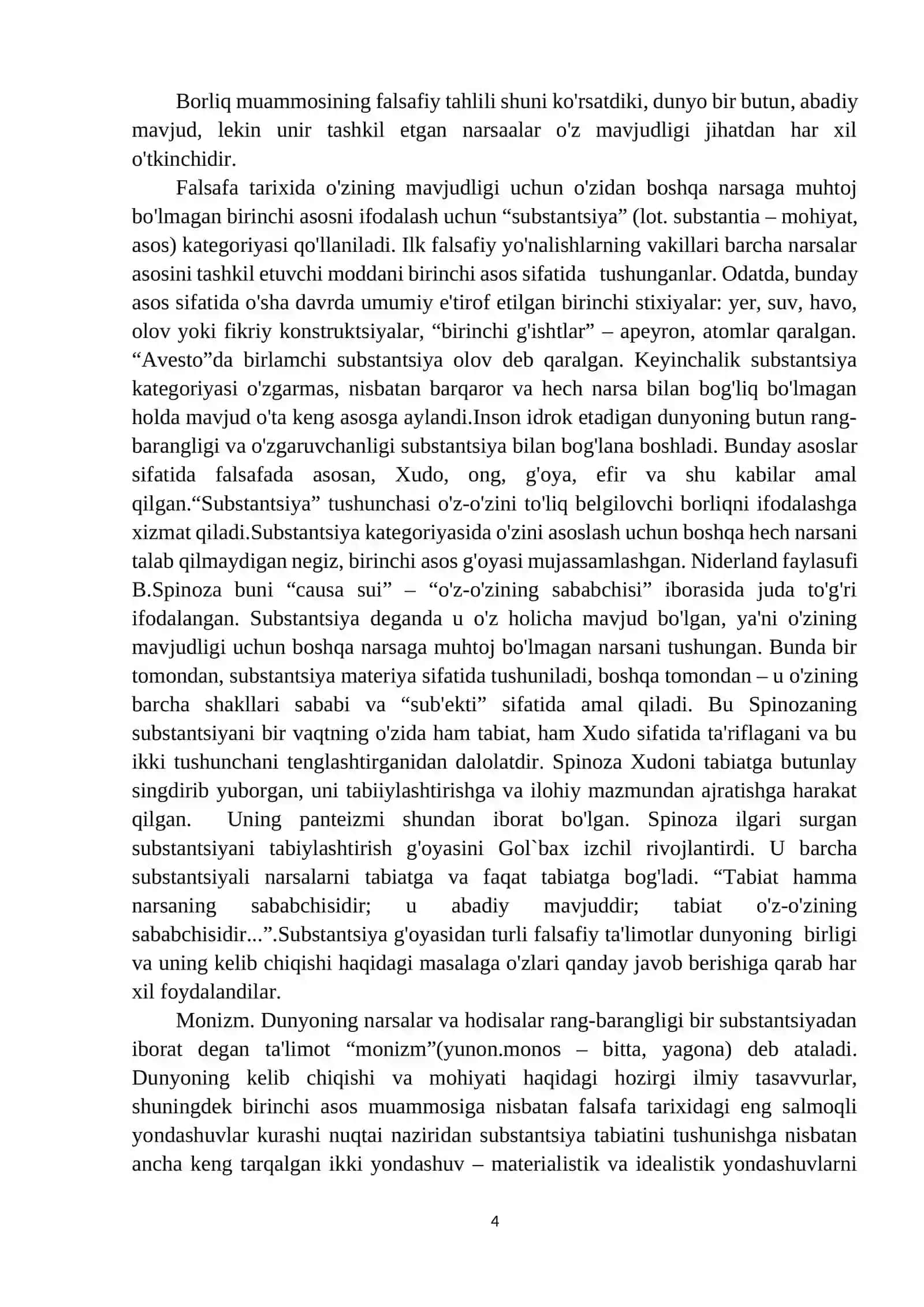 Borliq va rivojlanish falsafasi 4