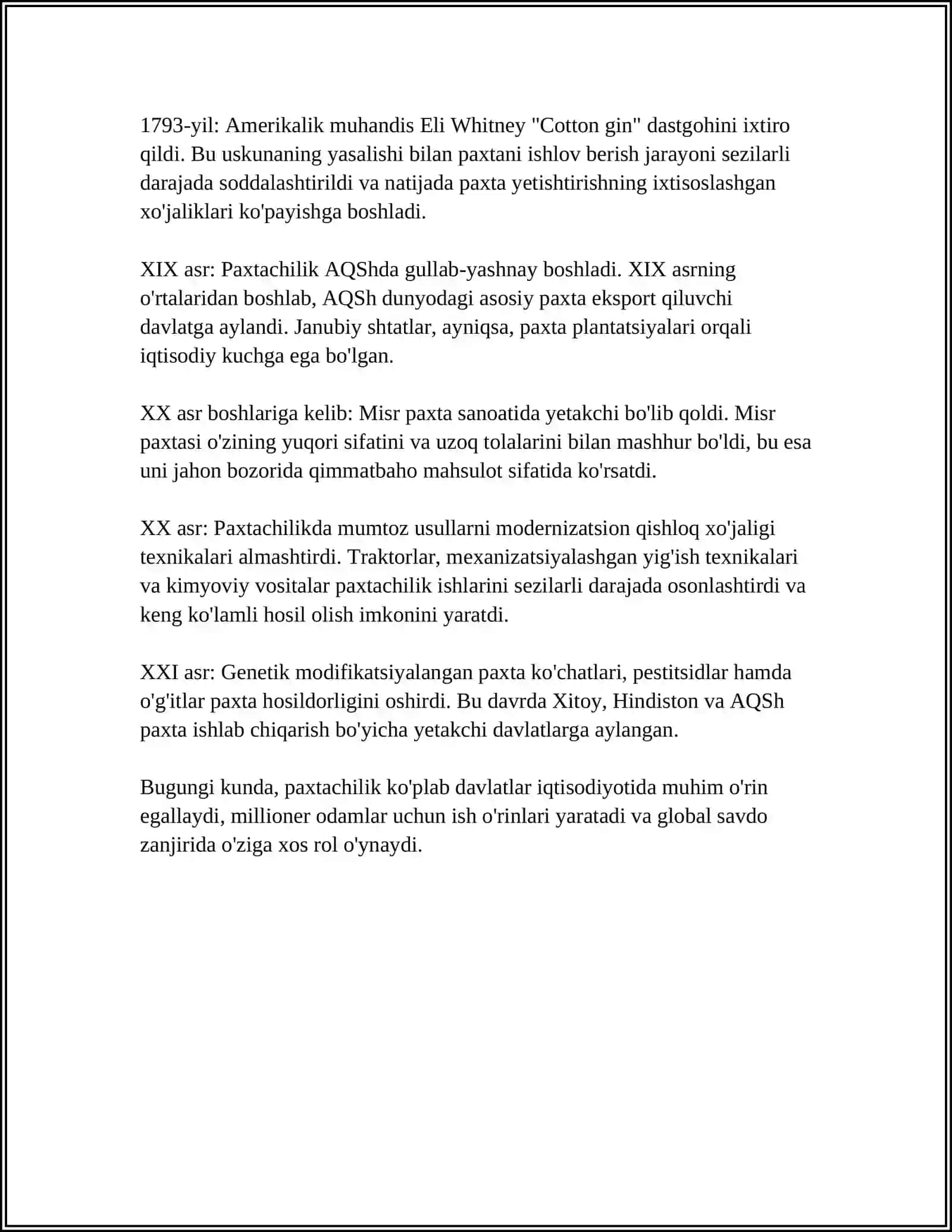 O‘ZBEKISTONDA PAXTA ISHI VA UNING OQIBATLARI 4