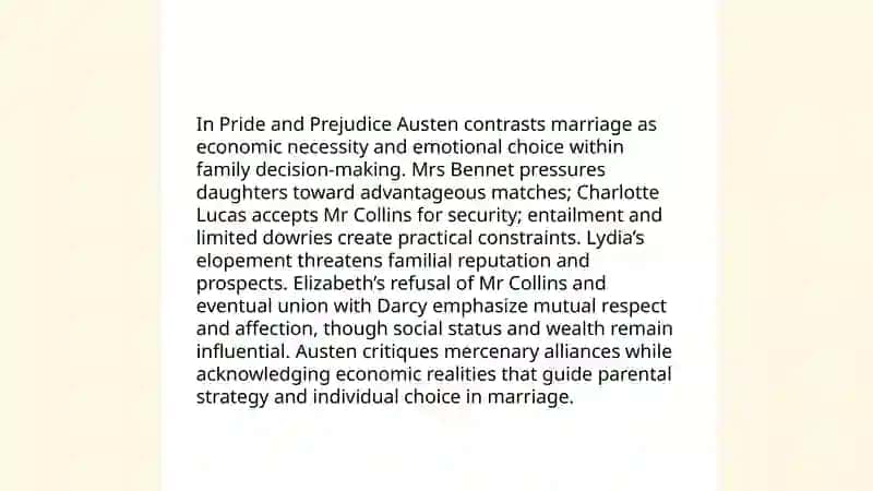 Familiy values: Novel Reading"Pride and Prejudice" 4