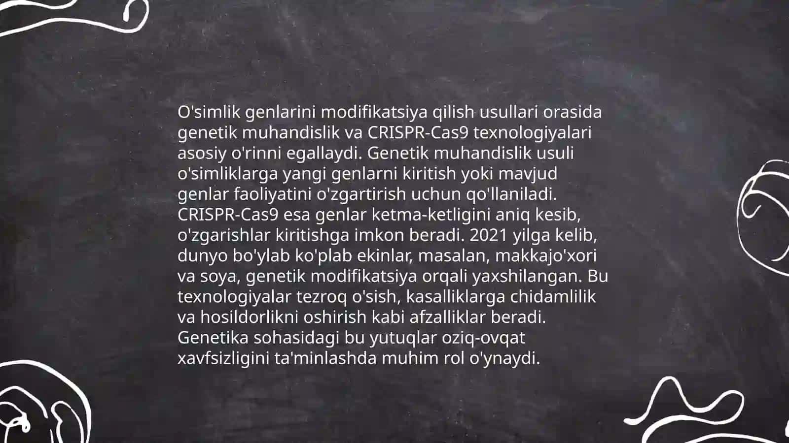 Transgen o’simliklarga genetik materallarni ekspressiyasi 4