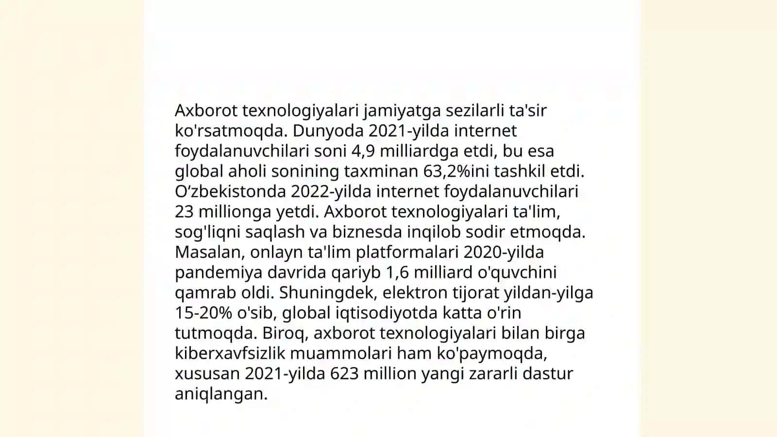 Axborotlashgan jamiyat haqida 4
