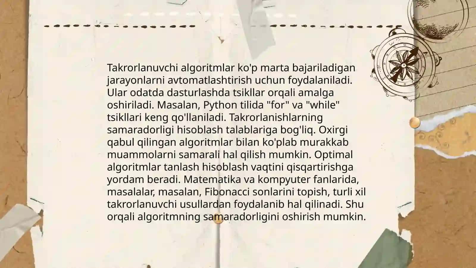 Tarmoqlanuvchi va takrorlanuvchi masalalarni yechishda dasturlash usullaridan 4