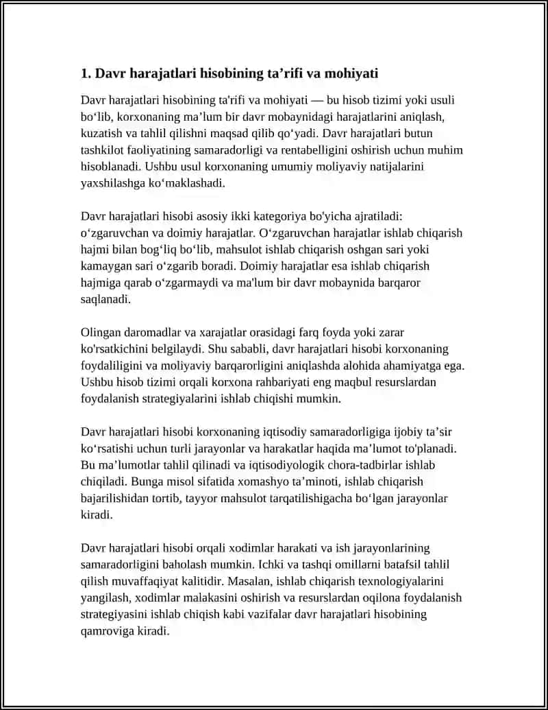 DAVR HARAJATLARI HISOBI 4