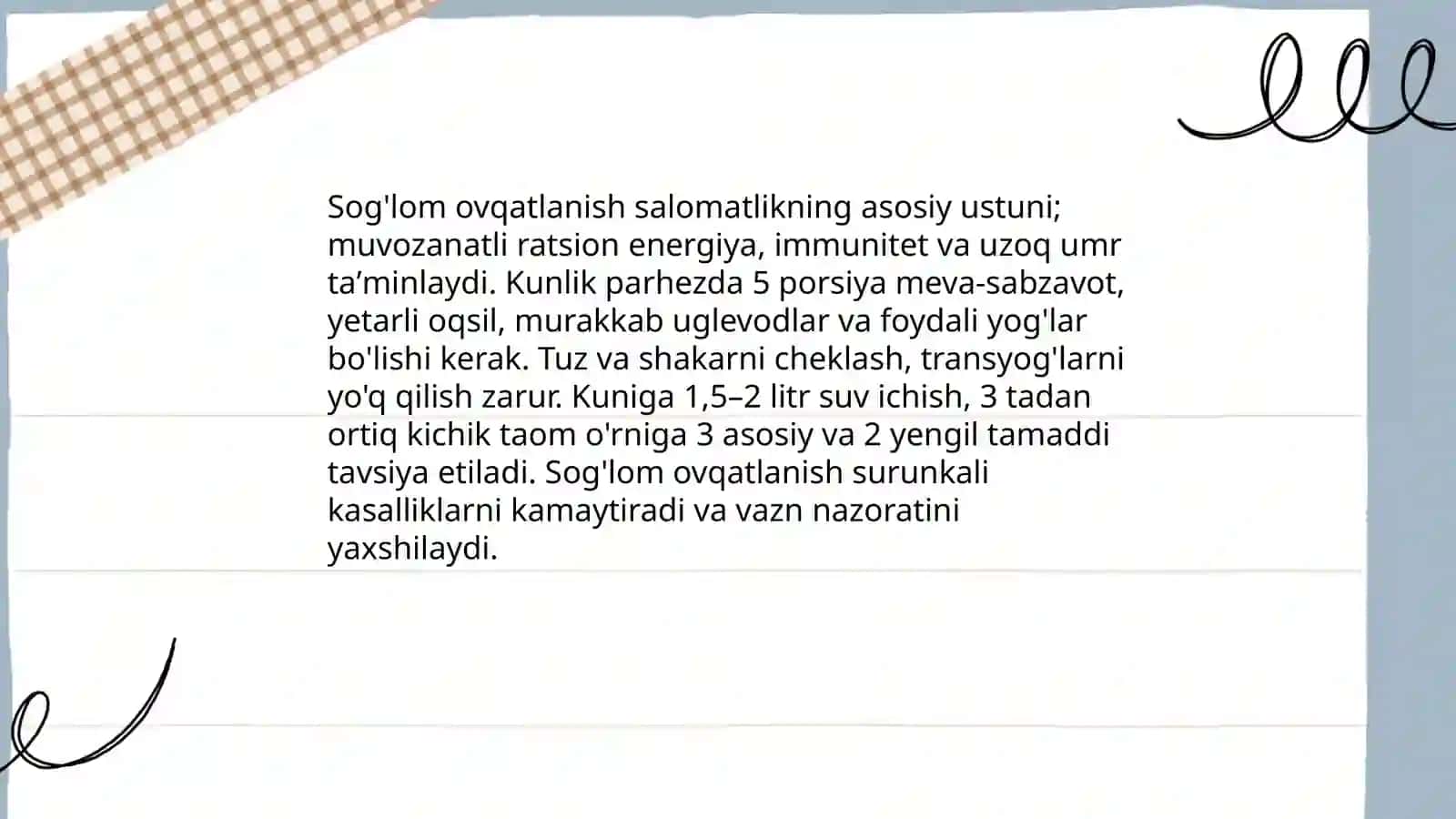Salomatlik-ulkan boylik 4
