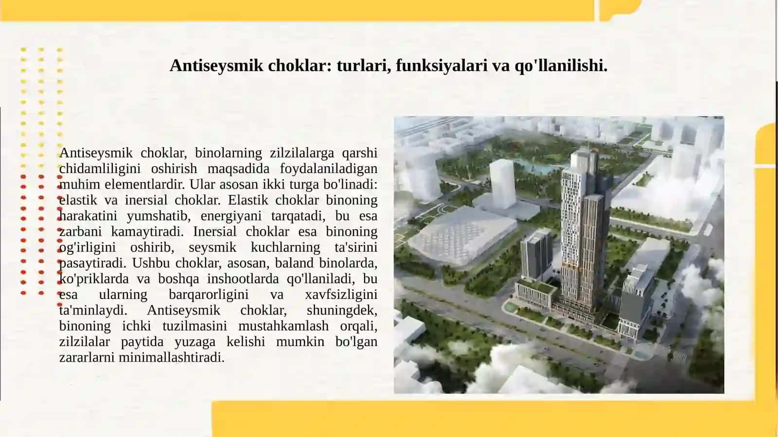 Binolarning zilzilabardoshligi. Zilzilaga xavfli binolar. Antiseysmik choklar 4