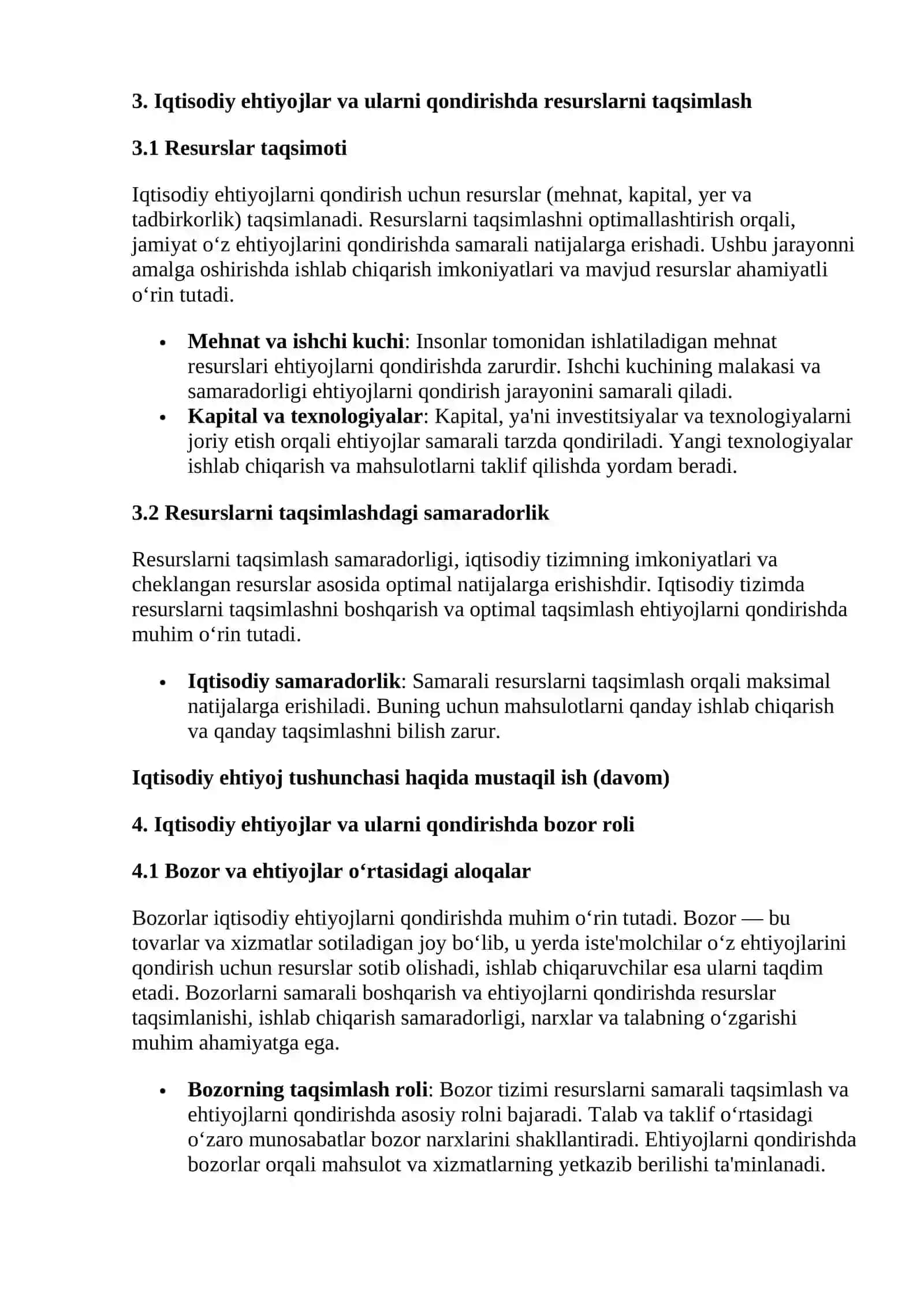 Iqtisodiy ehtiyoj tushunchasi 4