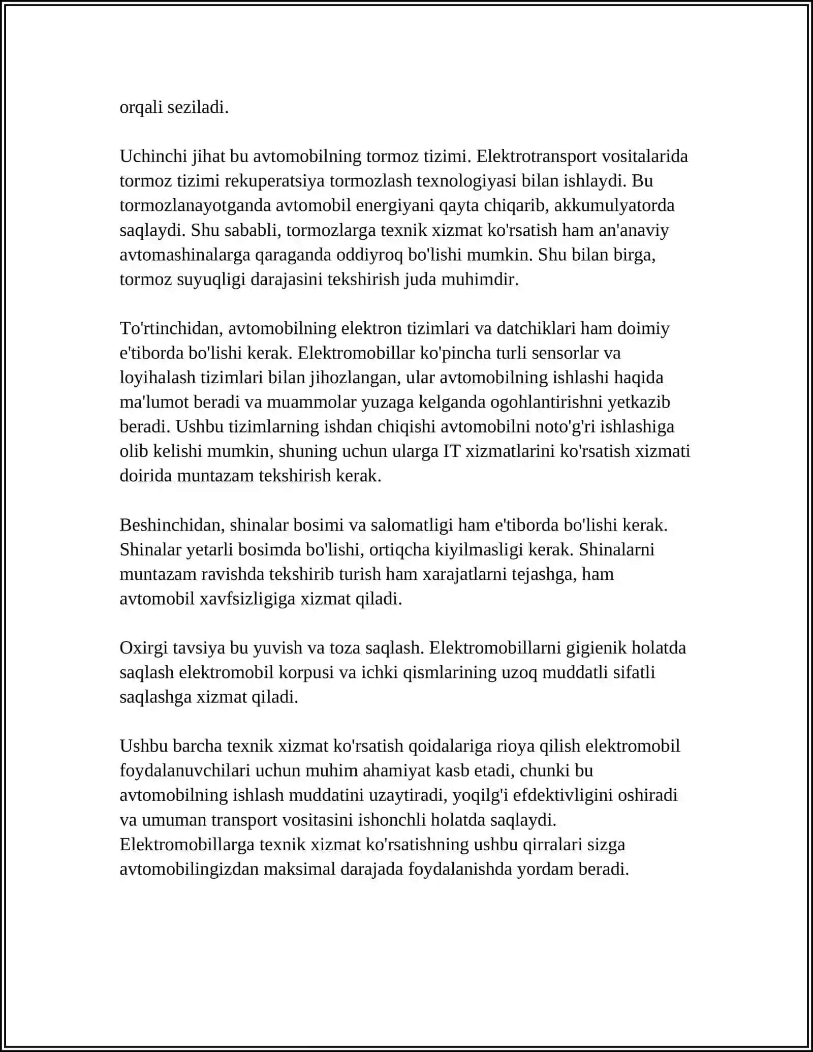 ELECTIROMOBIL HIZMAT KORSATISH 4