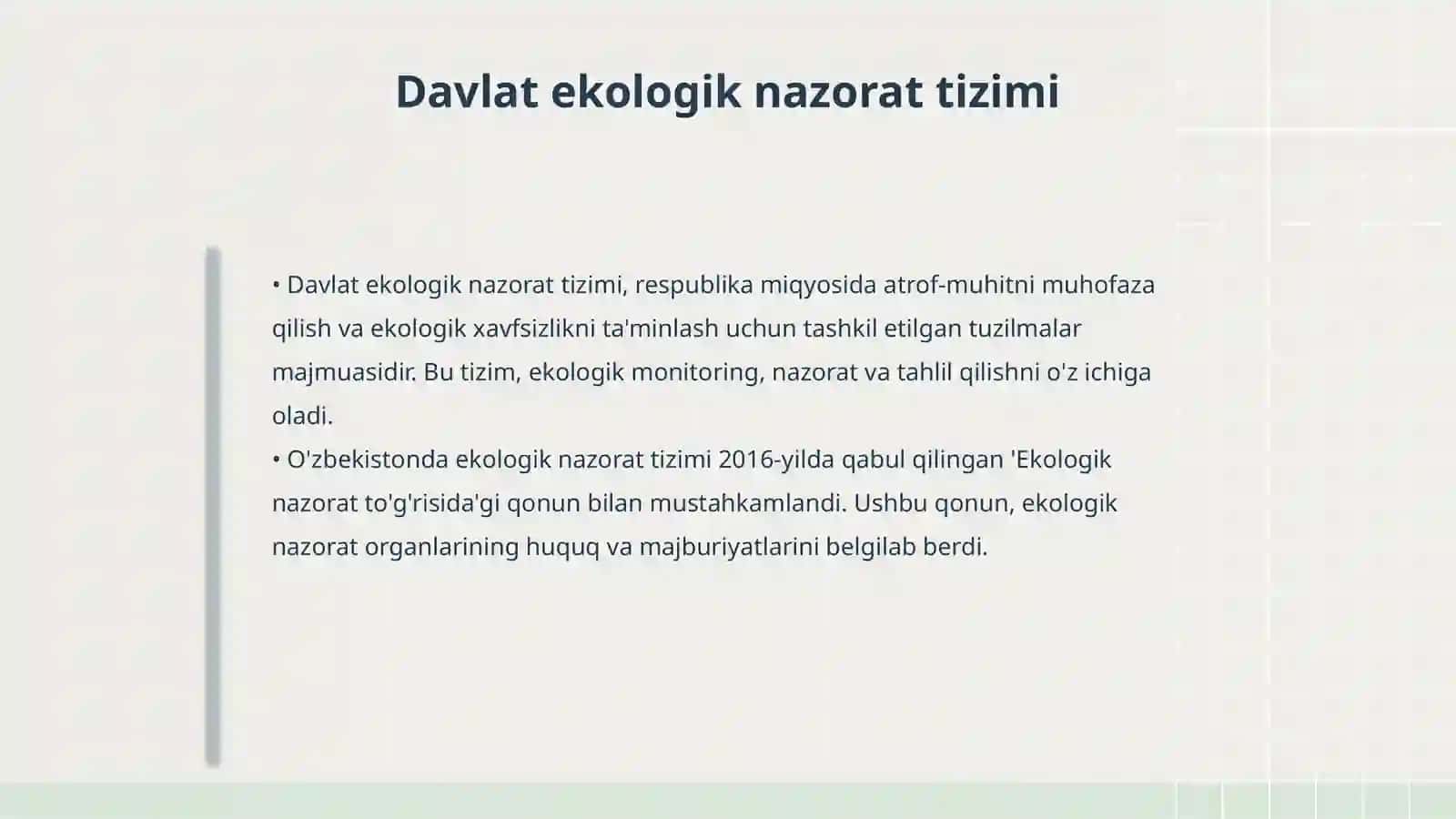 Davlatning ekologik nazorat vositalari va usullari 4