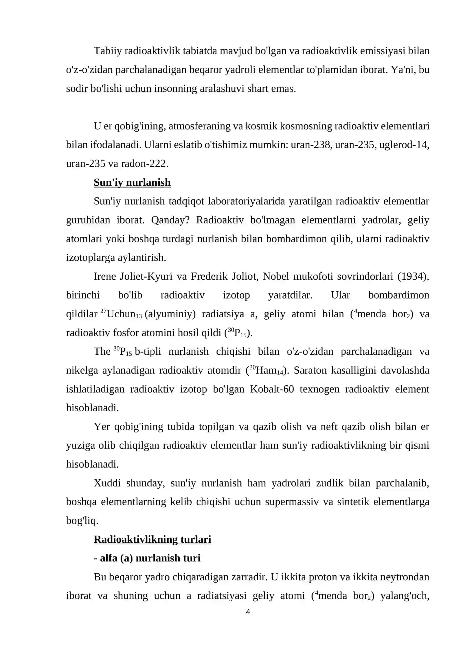 Sun`iy radiaktivlik va uning ahamiyati 4