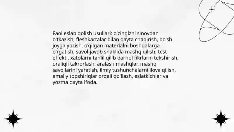 Takrorlash va intervalli takrorlash (spaced repetition) 4