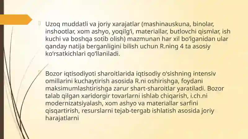SANOATDATANNARX,FOYDAVA ISHLABChIQARIShRENTABELLIGI 4