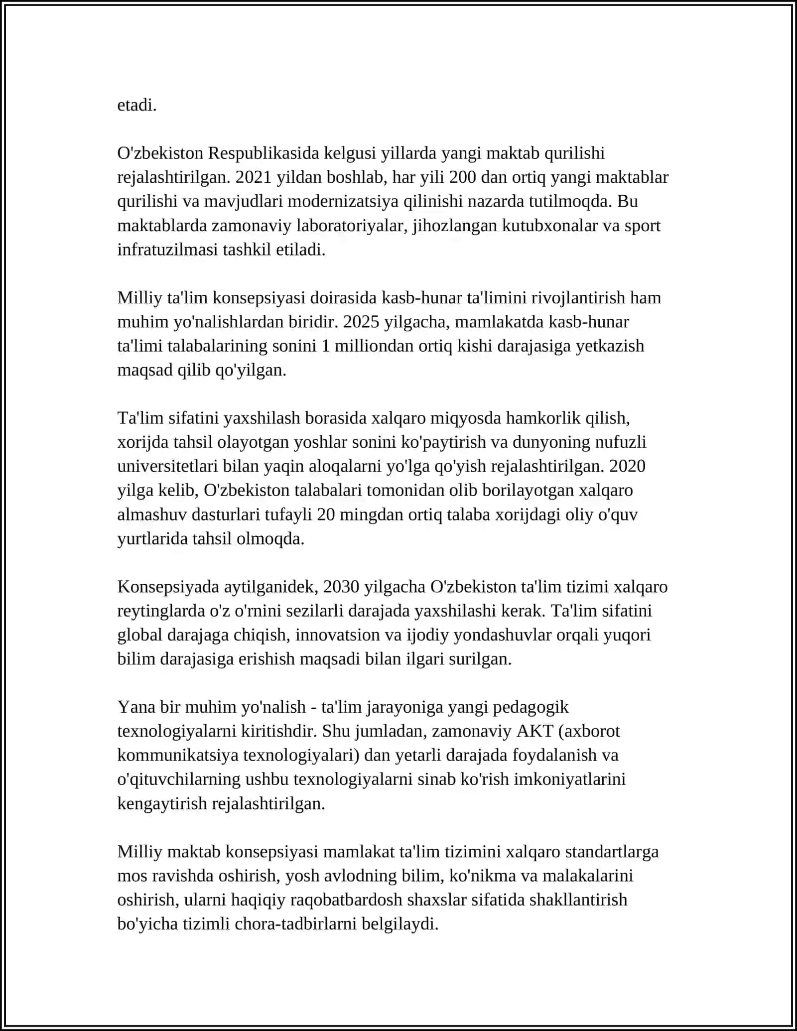O'ZBEKISTONDA "MILLIY MAKTAB" MUAMMOSI 4