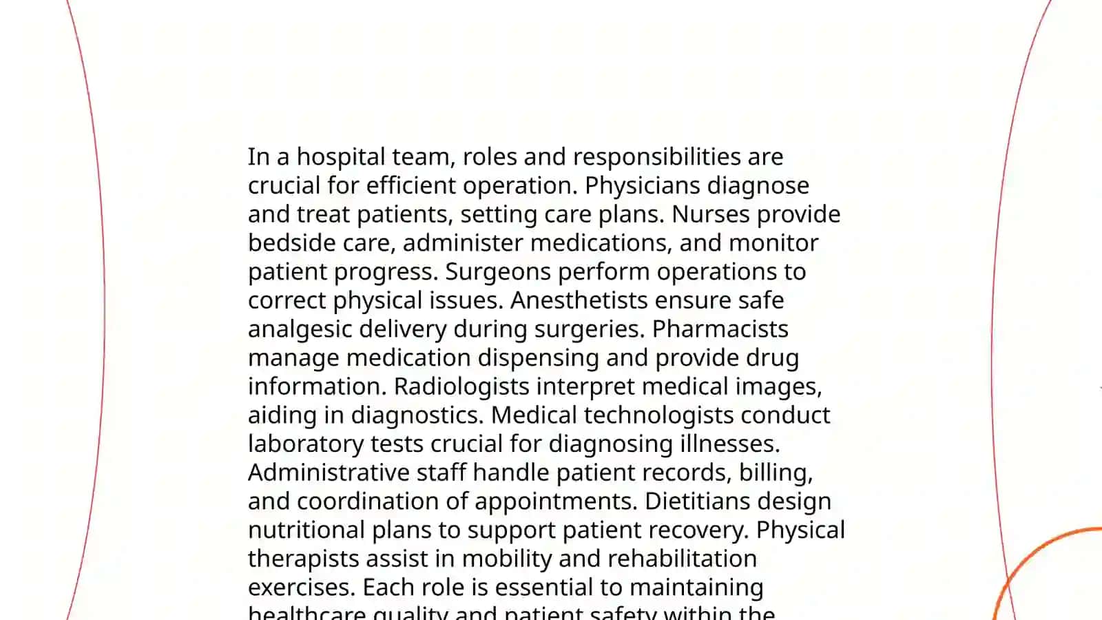 Introduction to the Hospital Team 4