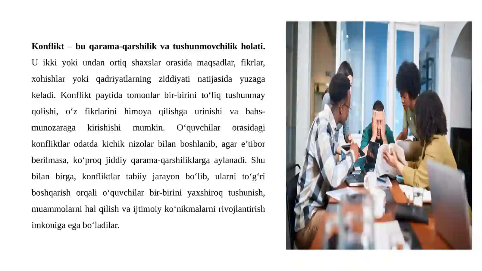 O‘quvchilar jamoasida yuzaga keluvchi konfliktlar 4
