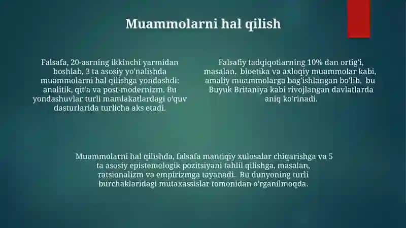 Falsafa fanining maqsadi va funksiyalari 4