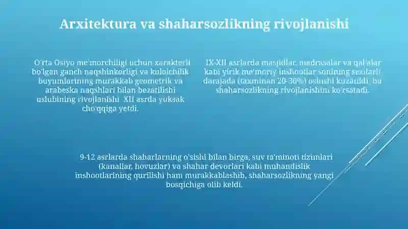 IX – XII asrlarda madaniy uyg'onish 4