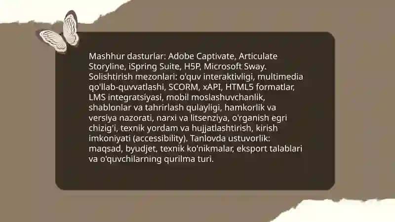 Elektron dasrlik yaratuvchi dasturlar bilan ishlash bo'yicha video qo'llanma tayyorlash 4