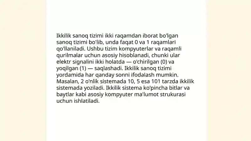 Sanoq sistemalari 4