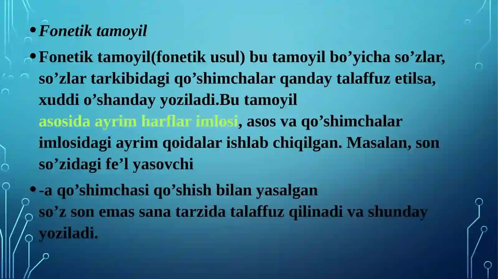 Orfografiya va uning asosiy tamoyillari 4