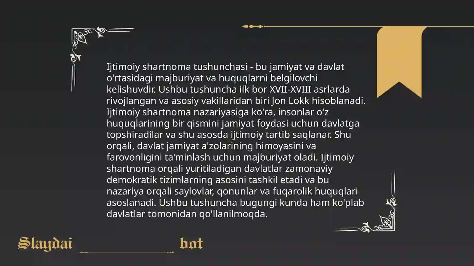 Ijtimoiy Shartnomalar nazariyasi 4