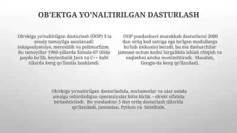 Dasturlash Tillarining Tuzilmasi 4