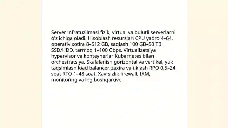 Axborot texnologiyalarining infratuzulmasi 4