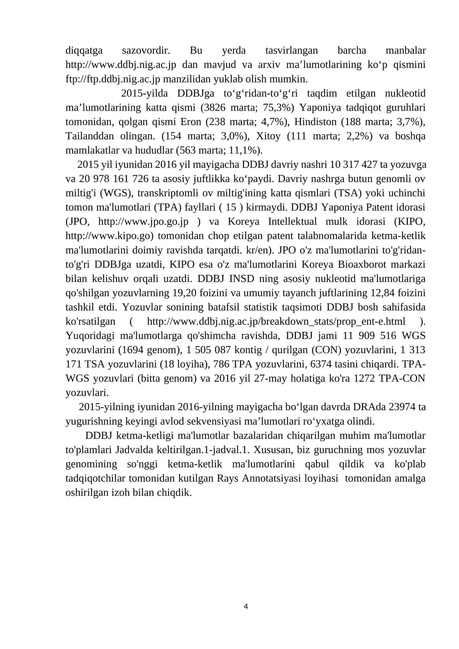 Bioinformatika kurs ishi 4