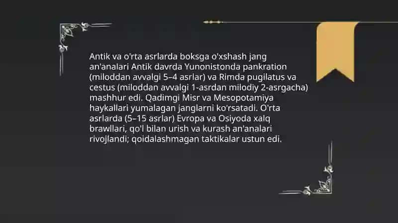 Boks sporti tarixi 4