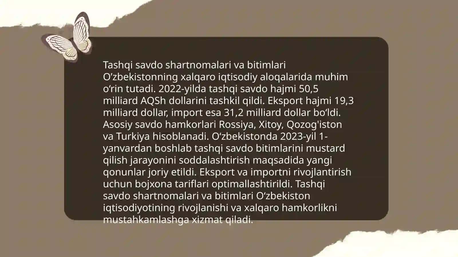 Markaziy Osiyo davlatlarining eksport va import faoliyati 4