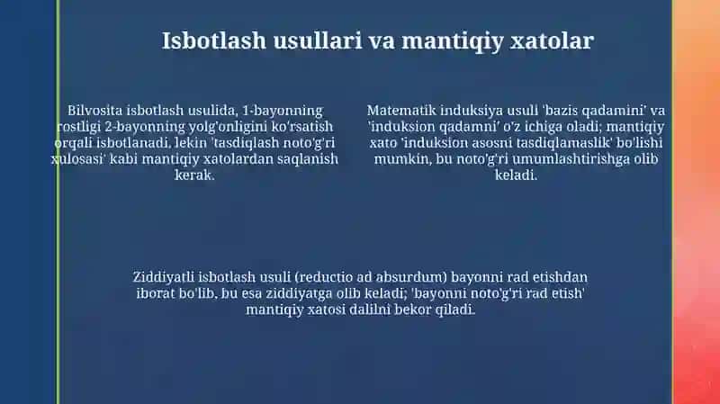 Isbot qilishning umumiy shartlari 4