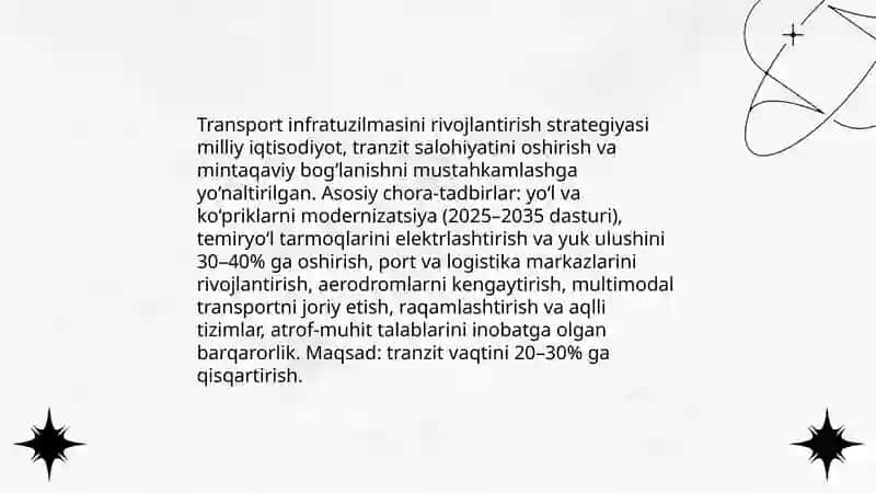 Davlatning transport logistika siyosati 4