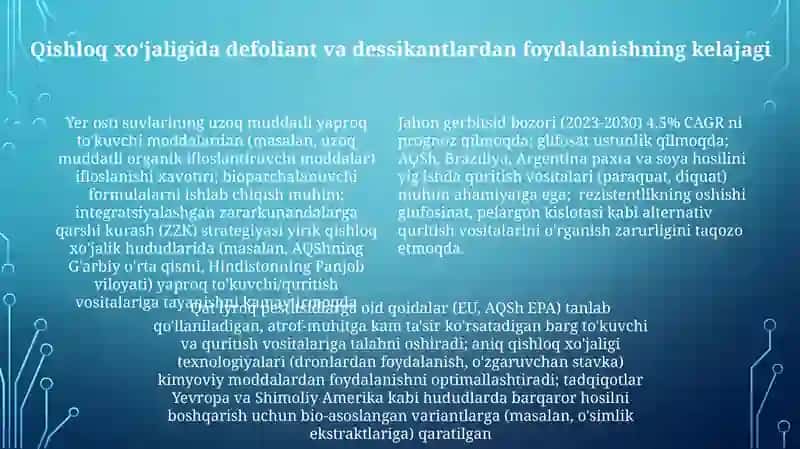 Pestitsidlarning qishloq xojaligida ishlatilish 4