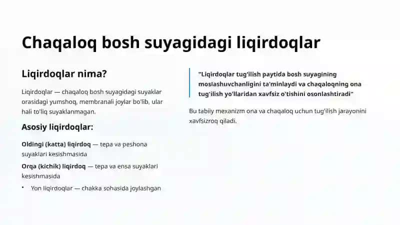 Bosh suyagining tikuvlari va birikishlari 4