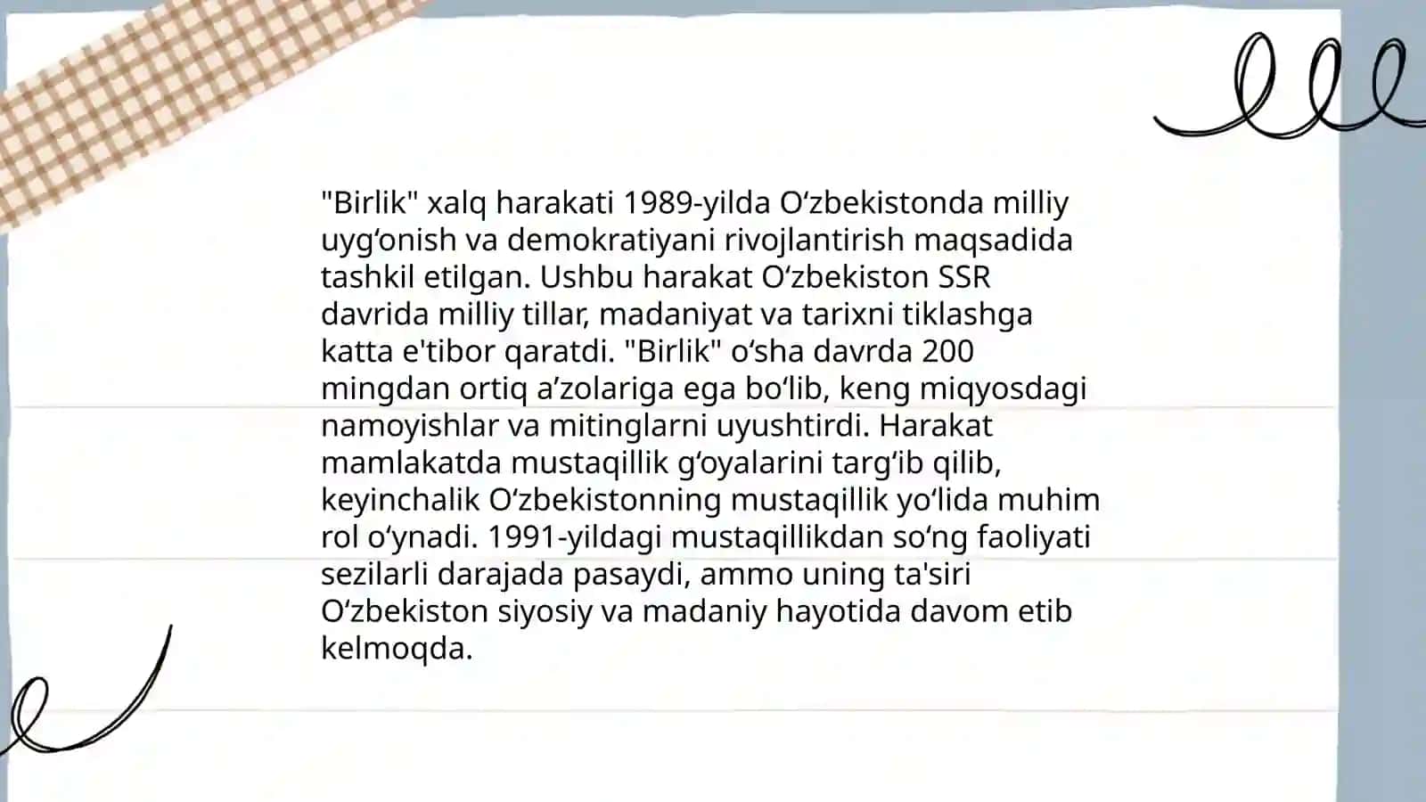 Mustaqillik harakati va uning boshlanganligi 4