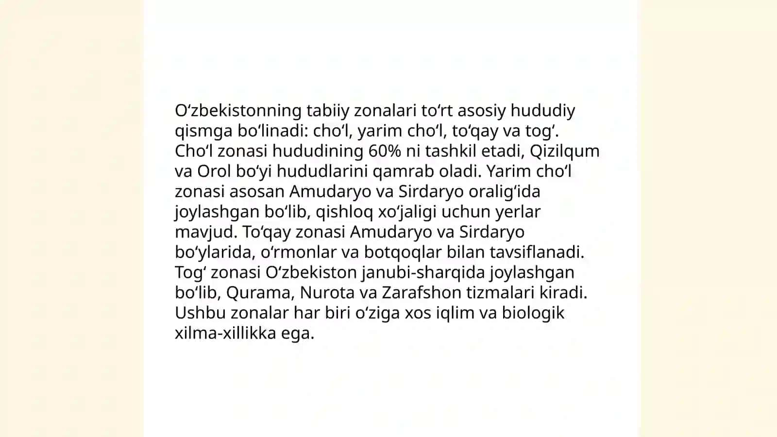 O'zbekistoning landshaft sinflari 4