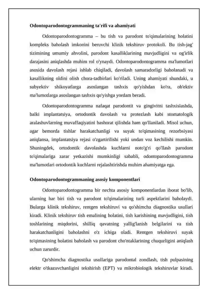 Odontoparodontogramma 4