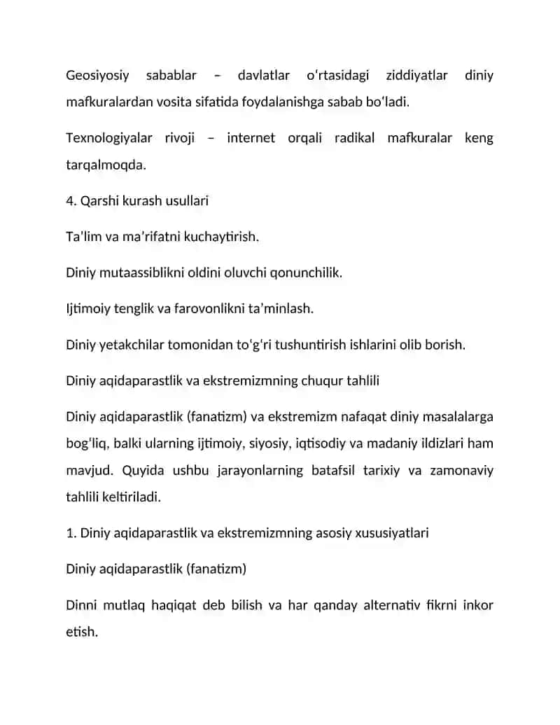Diniy aqidaparastlik va ekstremizm 4
