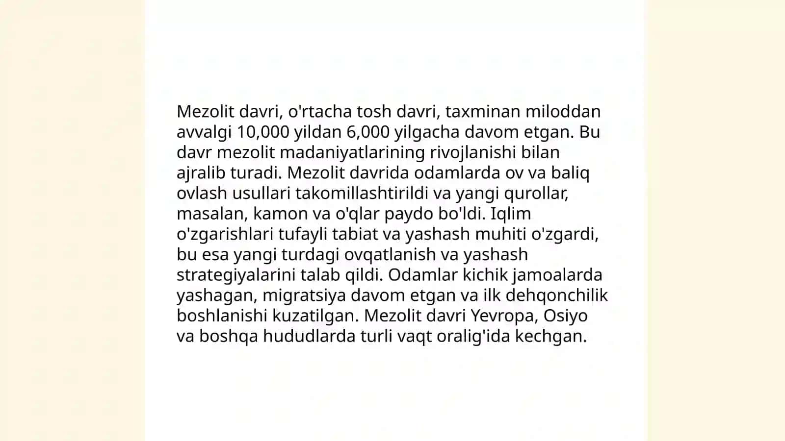 Mezolit davri va uning bosqichlari 4