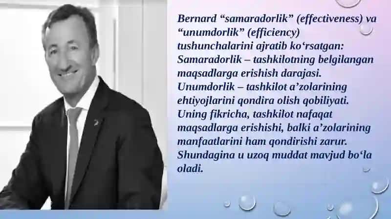 Ch.Bernardning menejmentga oidli qarashlari 4