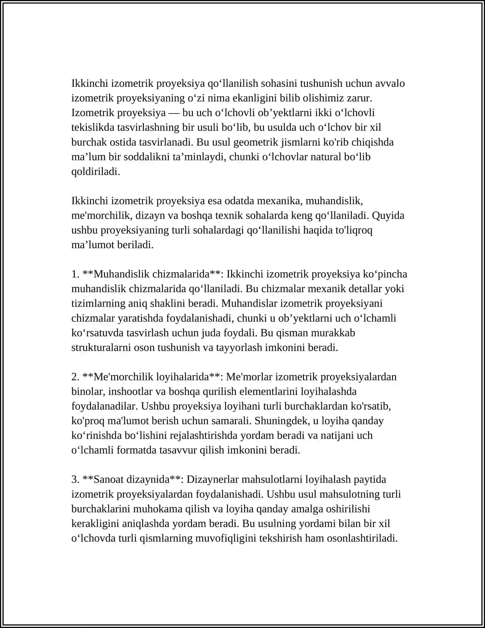 DETALNING IZOMETRIK PROYEKSIYASI 4