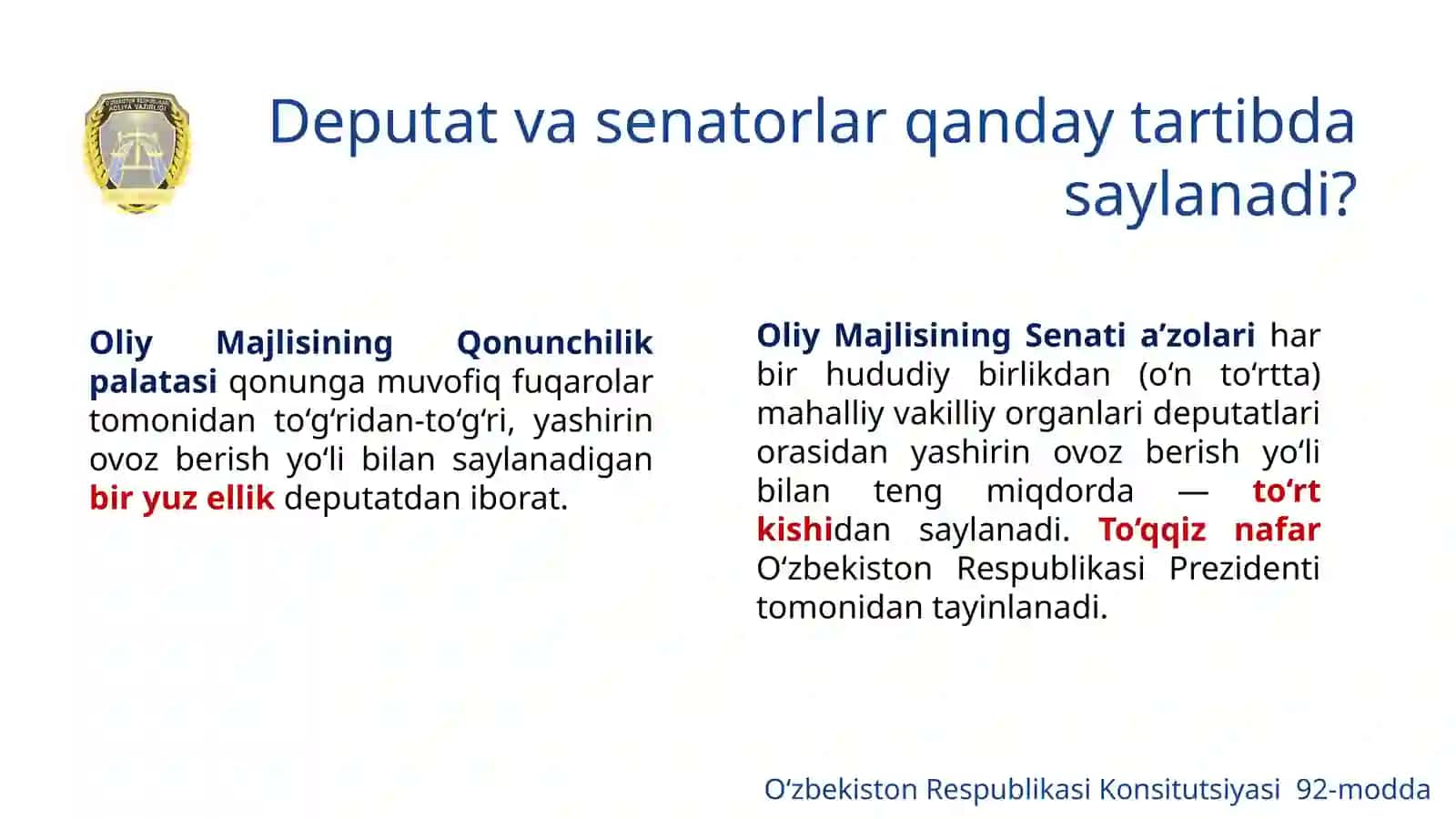 O‘zbekiston Respublikasining Oliy Majlisi 4