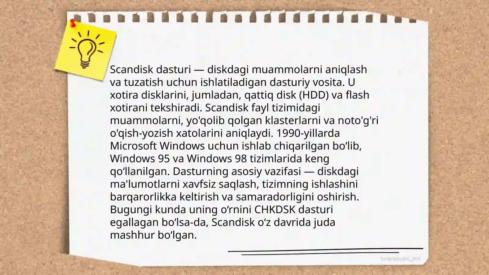 Disklarga hizmat ko‘rsatuvchi dasturlar: Scandisk va DeFrag dasturlari 4