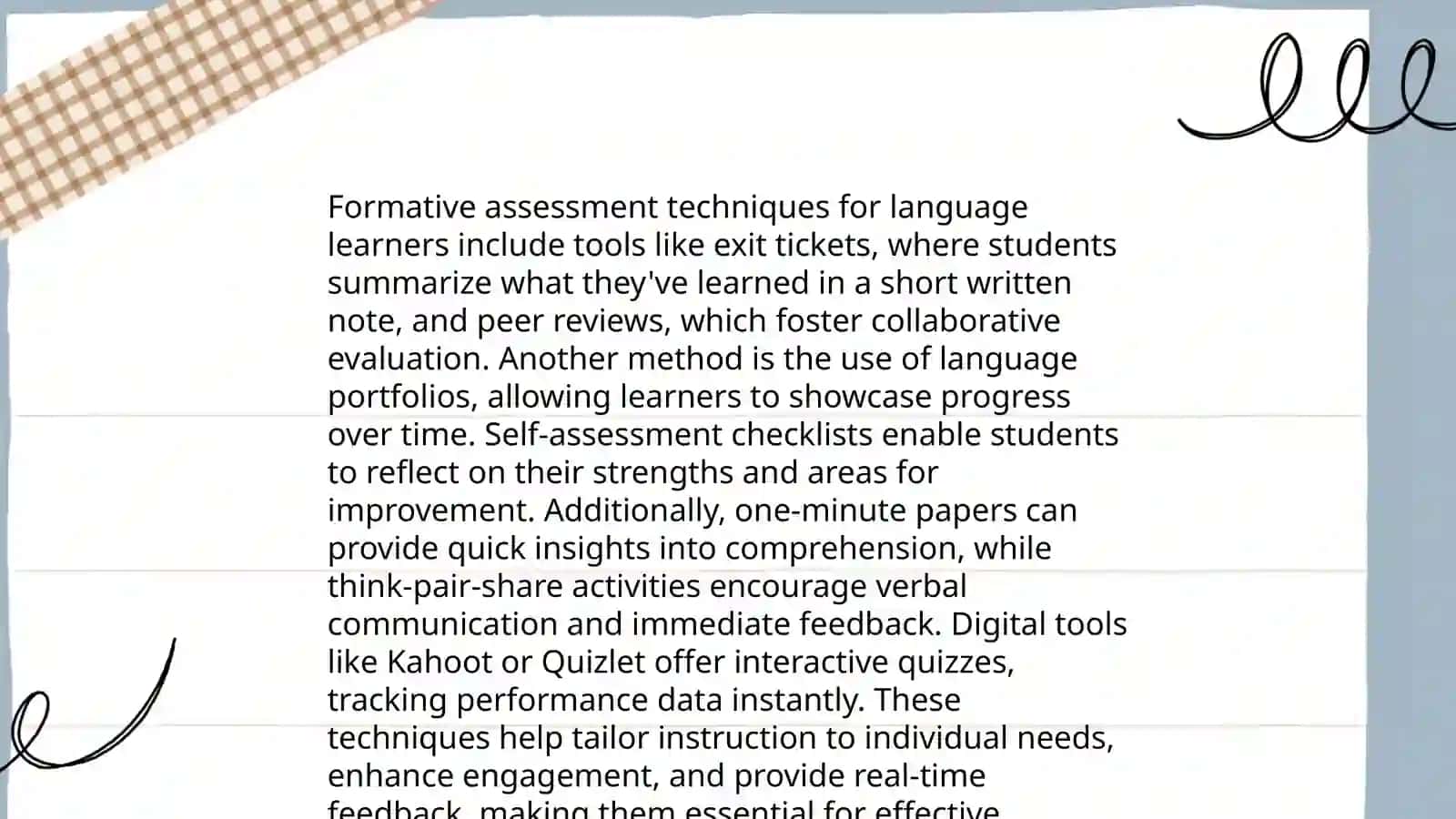 Organization of assessment in the process of language learning 4