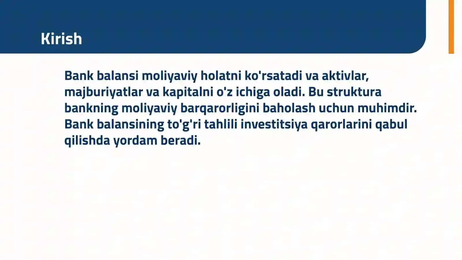 Bank balansi va uning tuzulishi 4
