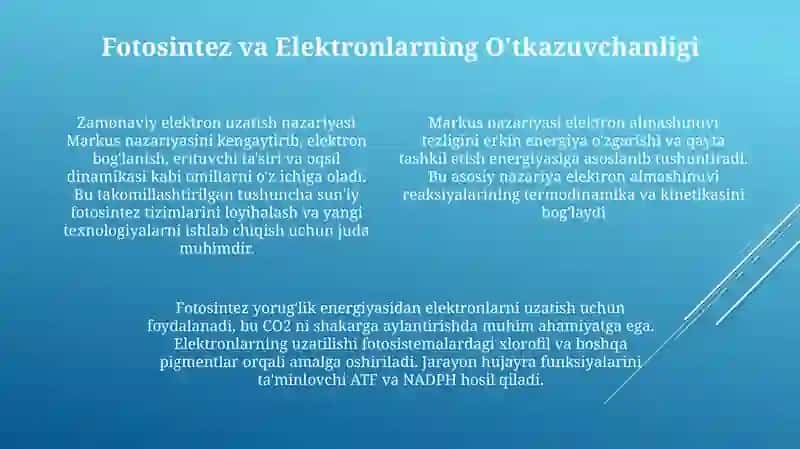 Elektron siljishlar va o'tishlarning zamonaviy nazaryasi asoslari 4
