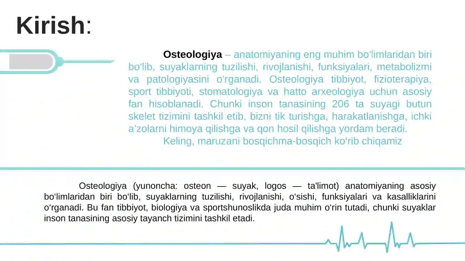 OSTEOLOGIYA - SUYAKLAR HAQIDA TA'LIMOT 4