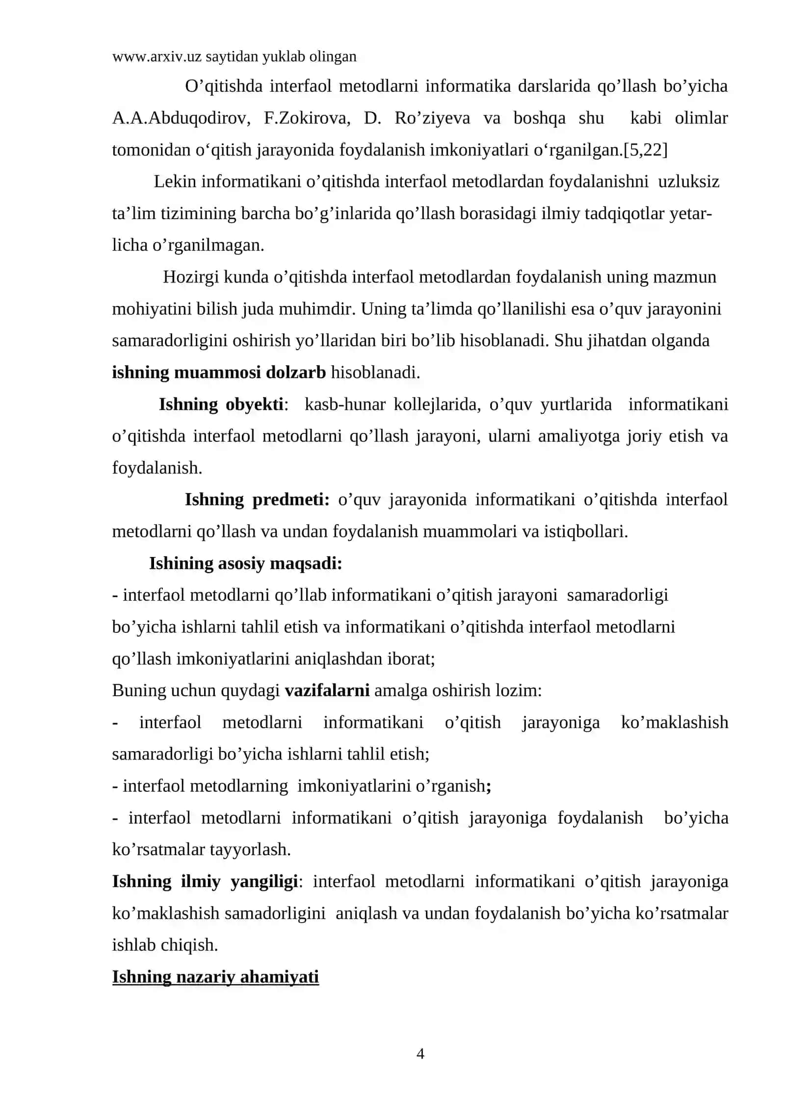 Informatikani o`qitishda interfaol ta’lim va uning didaktik imkoniyatlari 4